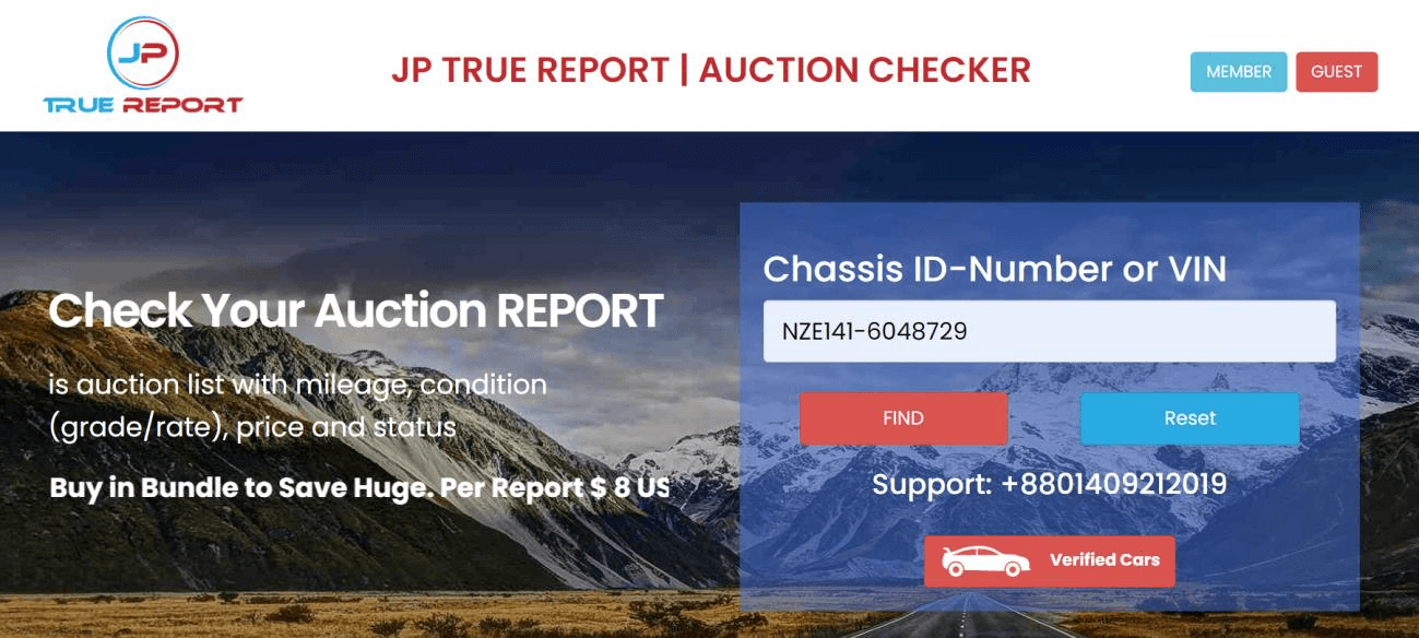 purchase jptruereport auction report